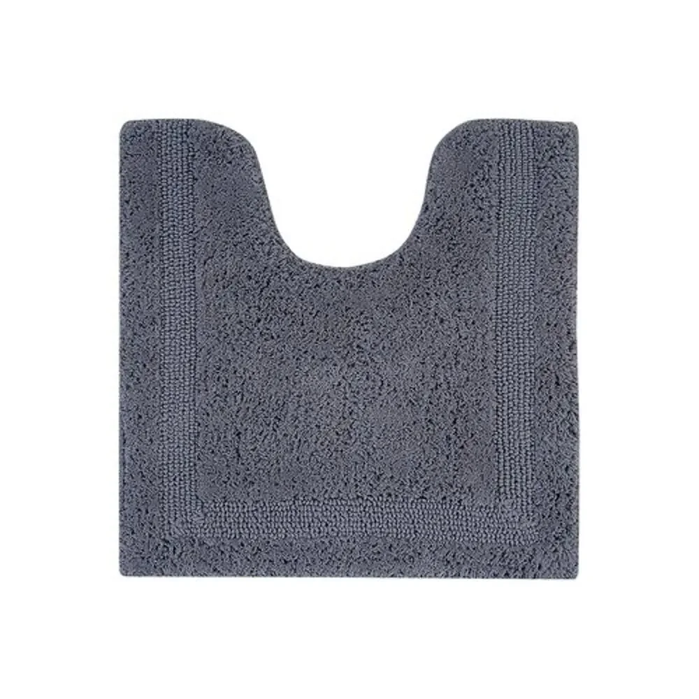 Better Trends Lux 20x20 Gray 100% Cotton Reversible Bath Mat Rug